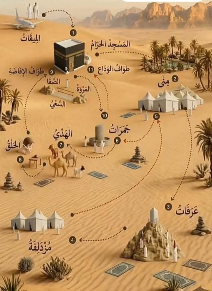 Hajj journey map